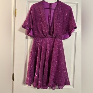 Jonathan Kanye pink/purple sequined prom/pageant cocktail dress